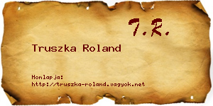 Truszka Roland névjegykártya